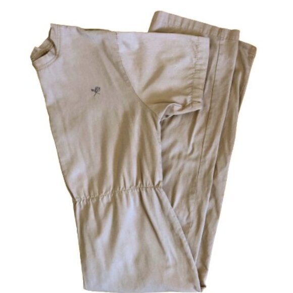 Vintage tan cotton blend minimalist jumpsuit utility overalls - Picture 14 of 14